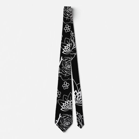 Mikitiez aarddag natuur zelfliefhebber roos bloem stropdas (Voorkant)