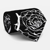 Mikitiez aarddag natuur zelfliefhebber roos bloem stropdas (Opgerold)