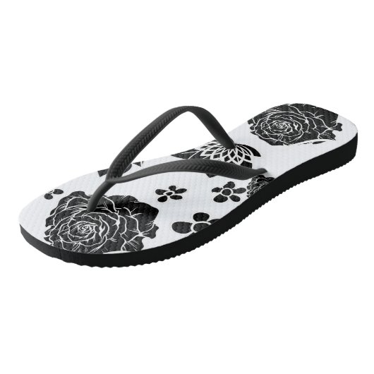 Mikitiez aarddag natuur zelfliefhebber roos bloem teenslippers (Schuin)