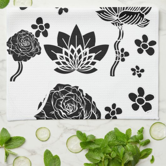 Mikitiez aarddag natuur zelfliefhebber roos bloem theedoek (Gevouwen)