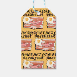 Mikitiez amerikaans ontbijt spek ei juli picknick cadeaulabel