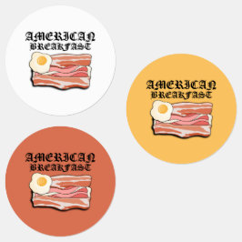 Mikitiez amerikaans ontbijt spek ei juli picknick labels