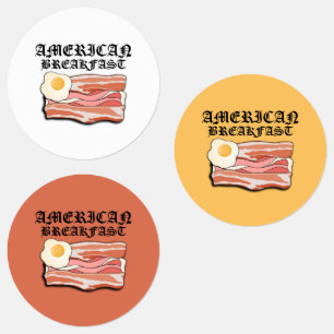 Mikitiez amerikaans ontbijt spek ei juli picknick labels