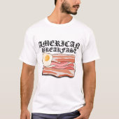 Mikitiez amerikaans ontbijt spek ei juli picknick t-shirt (Voorkant)