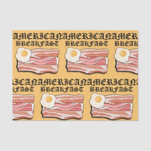 Mikitiez amerikaans ontbijt spek ei juli picknick tissuepapier (Voorkant)