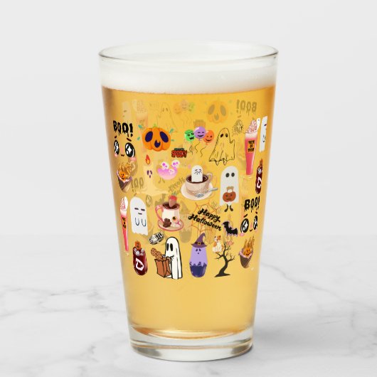 Mikitiez anime schattige koffie halloween croissan glas (Achterkant gevuld)