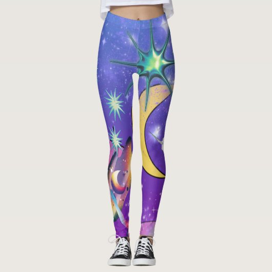 Mikitiez aquarius galaxy zomerbier leggings (Voorkant)