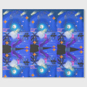 Mikitiez aquarius galaxy zomergloed cadeaupapier (Vlak)