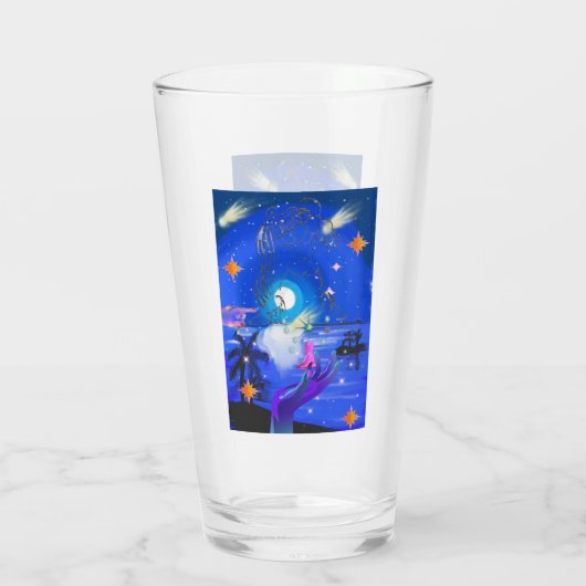 Mikitiez aquarius galaxy zomergloed glas (Achterkant)