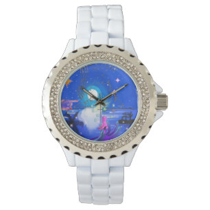 Mikitiez aquarius galaxy zomergloed horloge