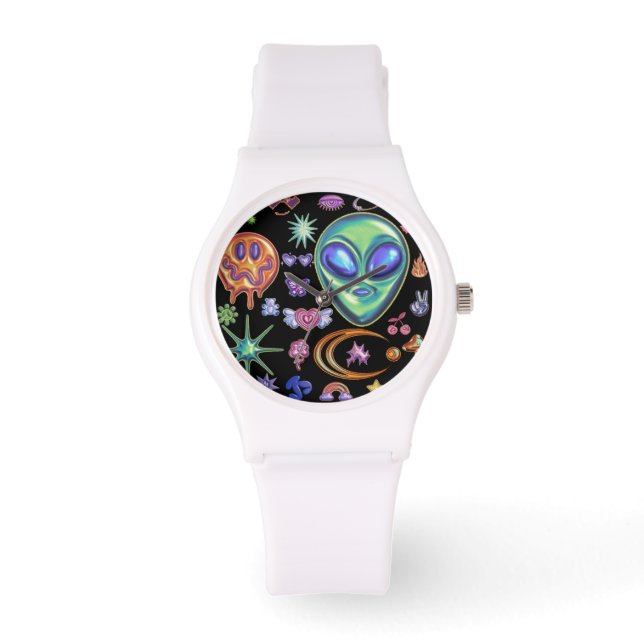 Mikitiez aquarius galaxy zomergloed horloge (Voorkant)