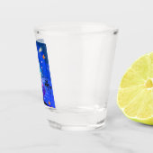 Mikitiez aquarius galaxy zomergloed shot glas (Rechts)