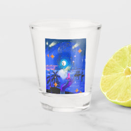 Mikitiez aquarius galaxy zomergloed shot glas