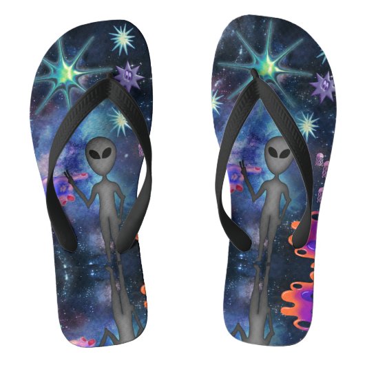 Mikitiez aquarius galaxy zomergloed teenslippers (Voetbed)