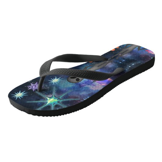 Mikitiez aquarius galaxy zomergloed teenslippers (Schuin)