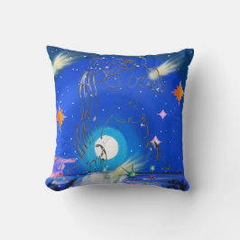 Mikitiez aquarius sterrenstelsel zomer gloed  kussen