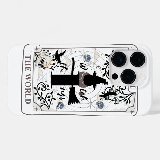 Mikitiez basic heks tovenaar tarotcard zwart Case-Mate iPhone case (Achterkant (horizontaal))