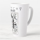 Mikitiez basic heks tovenaar tarotcard zwart latte mok (Rechterhoek)