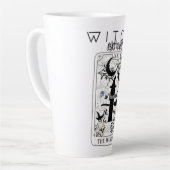 Mikitiez basic heks tovenaar tarotcard zwart latte mok (Linkerhoek)