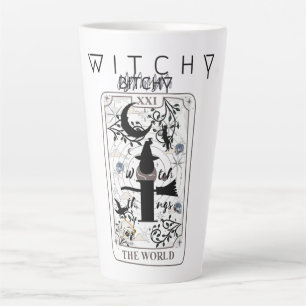 Mikitiez basic heks tovenaar tarotcard zwart latte mok