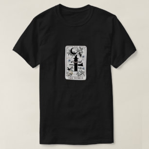 Mikitiez basic heks tovenaar tarotcard zwart t-shirt