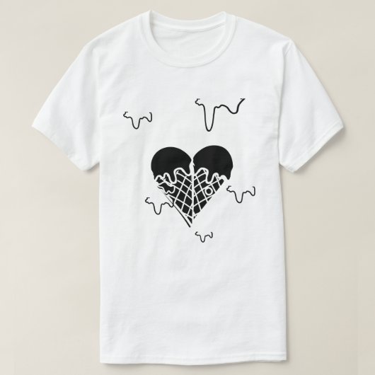 Mikitiez blackheart-koekjes en roomijs t-shirt (Design voorkant)