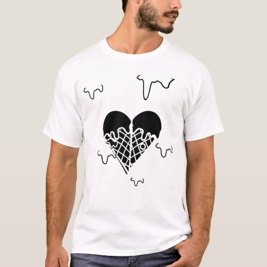 Mikitiez blackheart-koekjes en roomijs t-shirt (Voorkant)