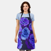 Mikitiez blauw roos bloem valentijn fantasy rock schort (Gedragen)