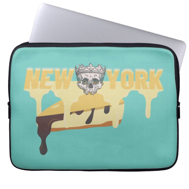 Mikitiez cheesecake blueberrycheese netwerk laptop sleeve (Voorkant)