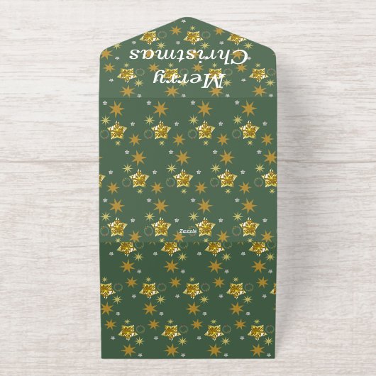 Mikitiez Christmasnoel angle gift star All In One Uitnodiging (Buiten)