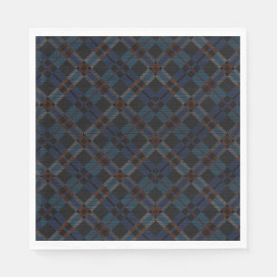 Mikitiez classic retro donkerblauw gecontroleerd servet