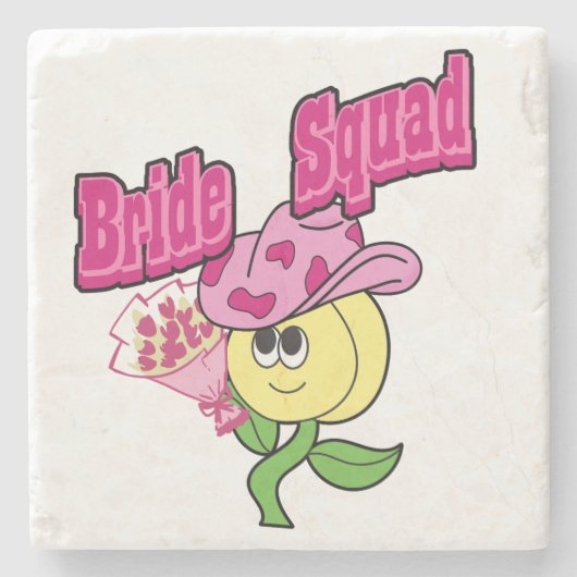 Mikitiez cowboy bruidsquad juni bruid Baby Bib Stenen Onderzetter (Voorkant)