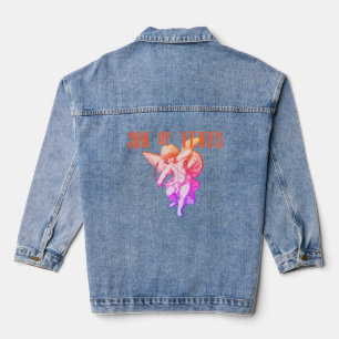 Mikitiez cupid valentijn hoek regenboog liefde ven denim jacket