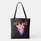 Mikitiez cupid valentijn hoek regenboog liefde ven tote bag (Achterkant)