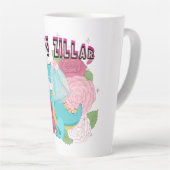 Mikitiez dinosaurus bruid bruiloft team latte mok (Rechterhoek)