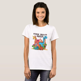 Mikitiez dinosaurus bruid bruiloft team t-shirt