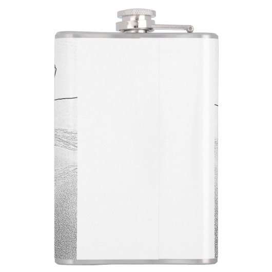 Mikitiez dromer schedel tatto regenboog roos rock heupfles (Achterkant)