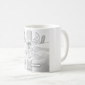 Mikitiez dromer schedel tatto regenboog roos rock koffiemok (Voorkant rechts)