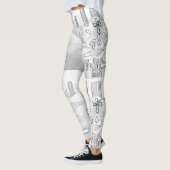 Mikitiez dromer schedel tatto regenboog roos rock leggings (Links)