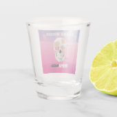 Mikitiez dromer schedel tatto regenboog roos rock shot glas (Achterkant)