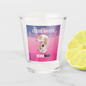 Mikitiez dromer schedel tatto regenboog roos rock shot glas (Voorkant)