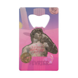 Mikitiez februari valentijn paar romein frans creditkaart flessenopener