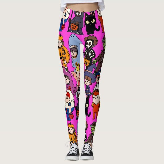 Mikitiez fee haai wizard grimreaper frankenstei leggings (Voorkant)