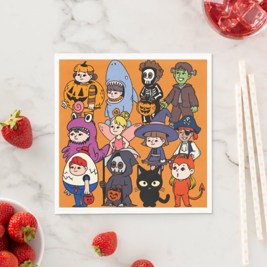 Mikitiez fee haai wizard grimreaper frankenstei servet (Insitu)