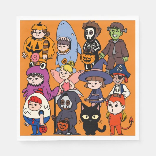 Mikitiez fee haai wizard grimreaper frankenstei servet (Voorkant)