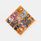 Mikitiez fee haai wizard grimreaper frankenstei servet (Hoek)