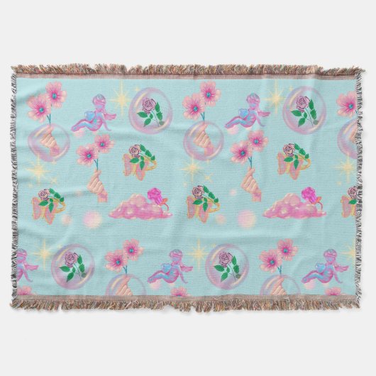 Mikitiez fee hoek blauw sky snoep papaver liefde deken (Voorkant)