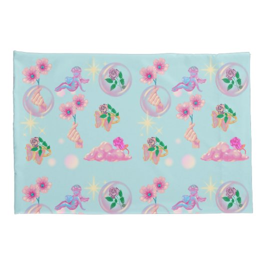 Mikitiez fee hoek blauw sky snoep papaver liefde kussensloop (Achterkant-Rechts)