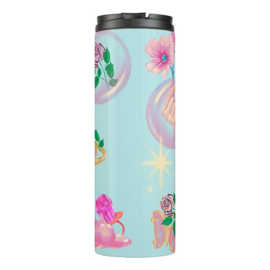 Mikitiez fee hoek blauw sky snoep papaver liefde thermosbeker (Achterkant)