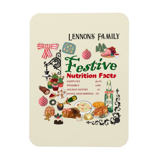 Mikitiez festivechristmas recipe baking holiday magneet (Verticaal)